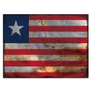Blechschild "Flagge Liberia Rusty Look" 40 x 30...