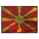 Blechschild "Flagge Mazedonien Rusty Look" 40 x...