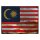 Blechschild "Flagge Malaysia Rusty Look" 40 x 30 cm Dekoschild Nationalflaggen