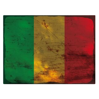 Blechschild "Flagge Mali Rusty Look" 40 x 30 cm Dekoschild Länderflagge