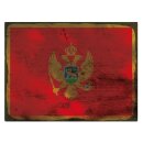 Blechschild "Flagge Montenegro Rusty Look" 40 x...