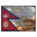 Blechschild "Flagge Nepal Rusty Look" 40 x 30...