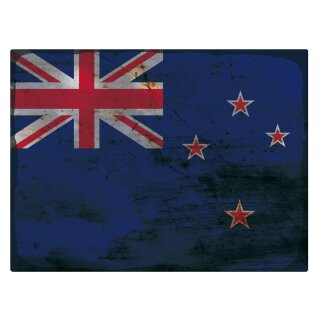 Blechschild "Flagge Neuseeland Rusty Look" 40 x 30 cm Dekoschild Neuseeland Flagge