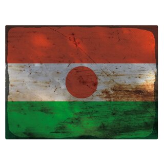 Blechschild "Flagge Niger Rusty Look" 40 x 30 cm Dekoschild Fahnen