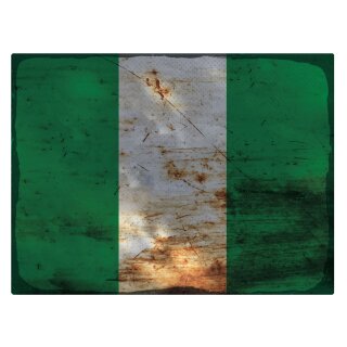 Blechschild "Flagge Nigeria Rusty Look" 40 x 30 cm Dekoschild Nationalflaggen