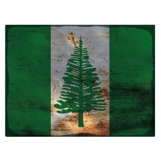 Blechschild "Flagge Norfolkinsel Rusty Look" 40 x 30 cm Dekoschild Norfolkinsel Flagge