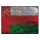 Blechschild "Flagge Oman Rusty Look" 40 x 30 cm Dekoschild Oman Flagge