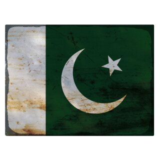 Blechschild "Flagge Pakistan Rusty Look" 40 x 30 cm Dekoschild Länderflagge