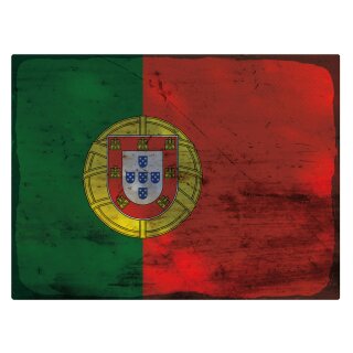 Blechschild "Flagge Portugal Rusty Look" 40 x 30 cm Dekoschild Länderfahnen