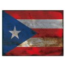 Blechschild "Flagge Puerto Rico Rusty Look" 40...