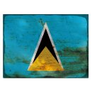 Blechschild "Flagge St. Lucia Rusty Look" 40 x...