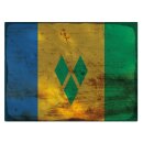 Blechschild "Flagge St. Vincent und Grenadinen Rusty...
