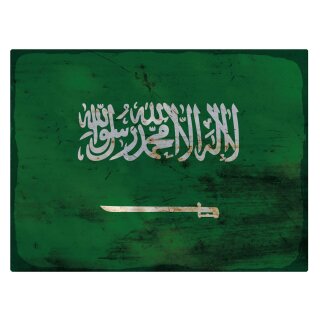 Blechschild "Flagge Saudi-Arabien Rusty Look" 40 x 30 cm Dekoschild Fahnen