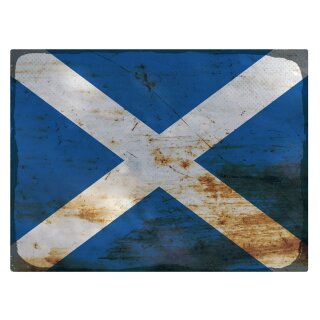 Blechschild "Flagge Schottland Rusty Look" 40 x 30 cm Dekoschild Nationalflaggen