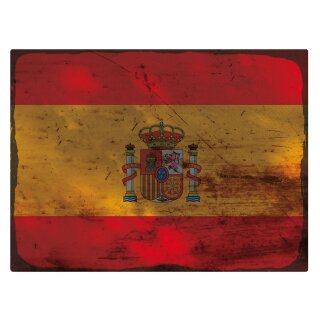 Blechschild "Flagge Spanien Rusty Look" 40 x 30 cm Dekoschild Spanien Flagge