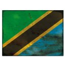 Blechschild "Flagge Tansania Rusty Look" 40 x...