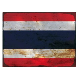 Blechschild "Flagge Thailand Rusty Look" 40 x 30 cm Dekoschild Länderflagge