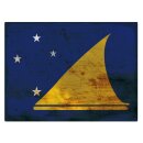 Blechschild "Flagge Tokelau Rusty Look" 40 x 30...