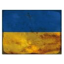 Blechschild "Flagge Ukraine Rusty Look" 40 x 30...