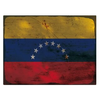 Blechschild "Flagge Venezuela Rusty Look" 40 x 30 cm Dekoschild Länderflagge