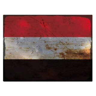 Blechschild "Flagge Jemen Rusty Look" 40 x 30 cm Dekoschild Jemen Flagge