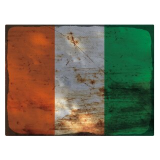 Blechschild "Flagge Elfenbeinküste Rusty Look" 40 x 30 cm Dekoschild Länderflagge