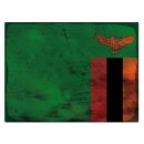 Blechschild "Flagge Sambia Rusty Look" 40 x 30...