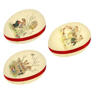 3er Set Bilderostereier Eier zum Befüllen "Best of Happiness" 15 cm