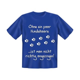 T-Shirt mit Motiv/Spruch Hundehaare Größe M