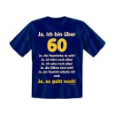 T-Shirt mit Motiv/Spruch Ja 60 Größe XXL