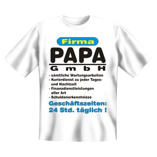 T-Shirt mit Motiv/Spruch Papa GmbH weiß Größe M
