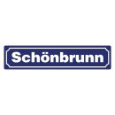 Blechschild "Schönbrunn" 46 x 10 cm...