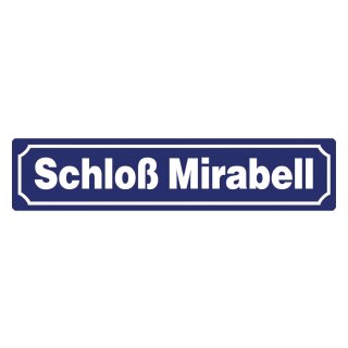 Blechschild "Schloß Mirabell" 46 x 10 cm Dekoschild Salzburg