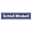 Blechschild "Schloß Mirabell" 46 x 10 cm...