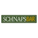 Blechschild "Schnapsbar grün" 46 x 10 cm...