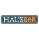 Blechschild "Hausbar blau" 46 x 10 cm...