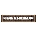 Blechschild "Nachbarn klingeln Nacht,...