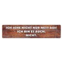 Blechschild "Sehe nicht nett aus, Bin ich...