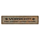 Blechschild "Vorsicht hier wachen Hunde" 46 x...