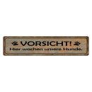 Blechschild "Vorsicht hier wachen Hunde" 46 x...