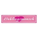 Blechschild "Lieblingsmensch Herz" 46 x 10 cm...