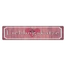 Blechschild "Lieblingskatze Herz" 46 x 10 cm...