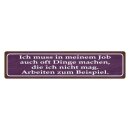 Blechschild "Im Job Dinge machen die nicht mag"...