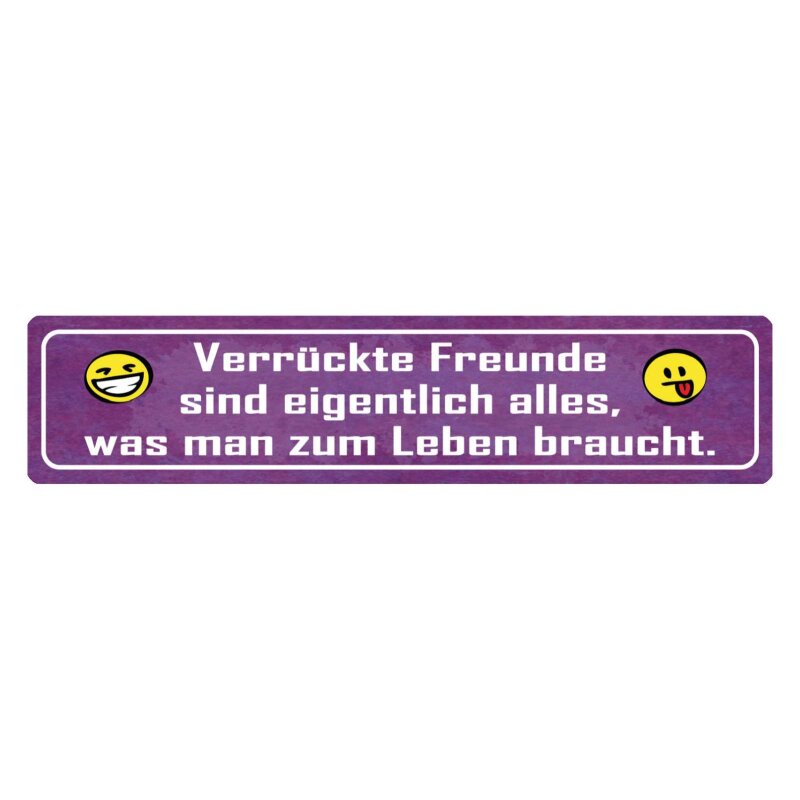 Schild Verrückte Freunde sind alles was zum Leben, 9,49