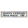 Blechschild "Happy campers live here" 46 x 10 cm Dekoschild Campingspruch