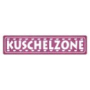 Blechschild "Kuschelzone" 46 x 10 cm Dekoschild...
