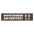 Blechschild "Bitte Schuhe abtreten" 46 x 10 cm...