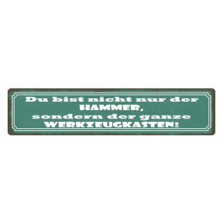 Blechschild "Du bist nicht nur der Hammer" 46 x 10 cm Dekoschild Allrounder
