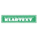 Blechschild "Schwerste Sprache Klartext" 46 x...