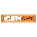 Blechschild "GIN Lounge" 46 x 10 cm Dekoschild...